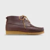 Hot Sid Mashburn Chukka Crepe Moccasin Dark Brown Leather