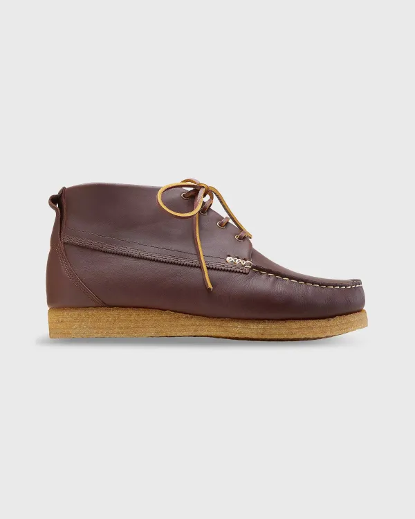 Hot Sid Mashburn Chukka Crepe Moccasin Dark Brown Leather