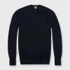 New Sid Mashburn Classic Crewneck Sweater Navy Cashmere