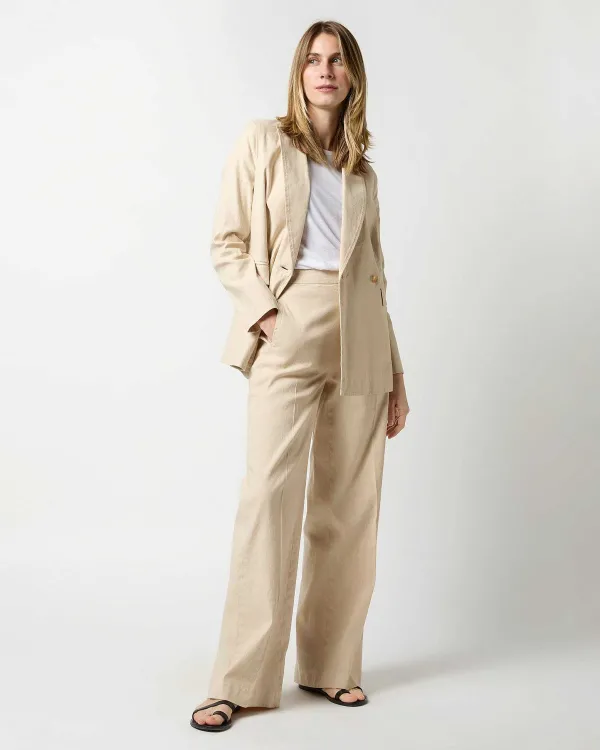 Clearance Ann Mashburn Constance Jacket Sand Stretch Cotolino