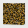 Shop Sid Mashburn Cotton Print Pocket Square Yellow/Blue/Brown Star Anise Liberty Fabric