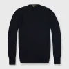 Cheap Sid Mashburn Crewneck Sweater Navy Cotton