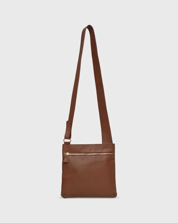 Store Ann Mashburn Crossbody Pouch Brown Leather