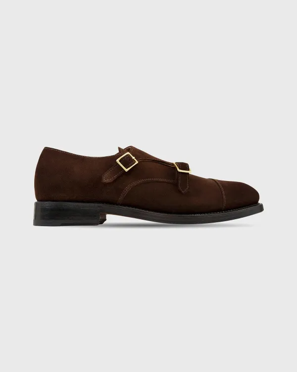 Flash Sale Sid Mashburn Double Monk Strap Mocha Suede