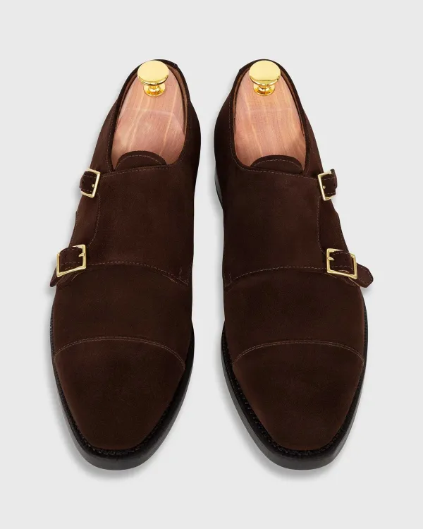 Flash Sale Sid Mashburn Double Monk Strap Mocha Suede