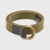 Flash Sale Sid Mashburn 1.25" Double O-Ring Belt Olive Canvas