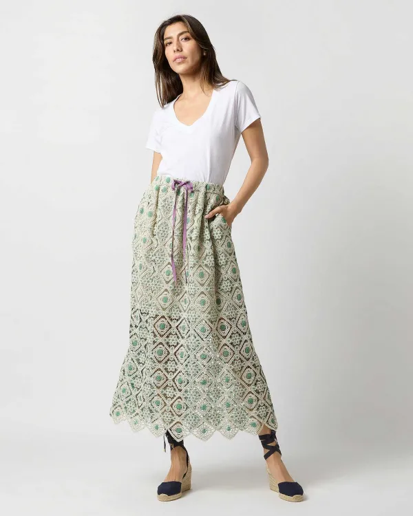 Discount La DoubleJ Drawstring Skirt Cream Agua Macram