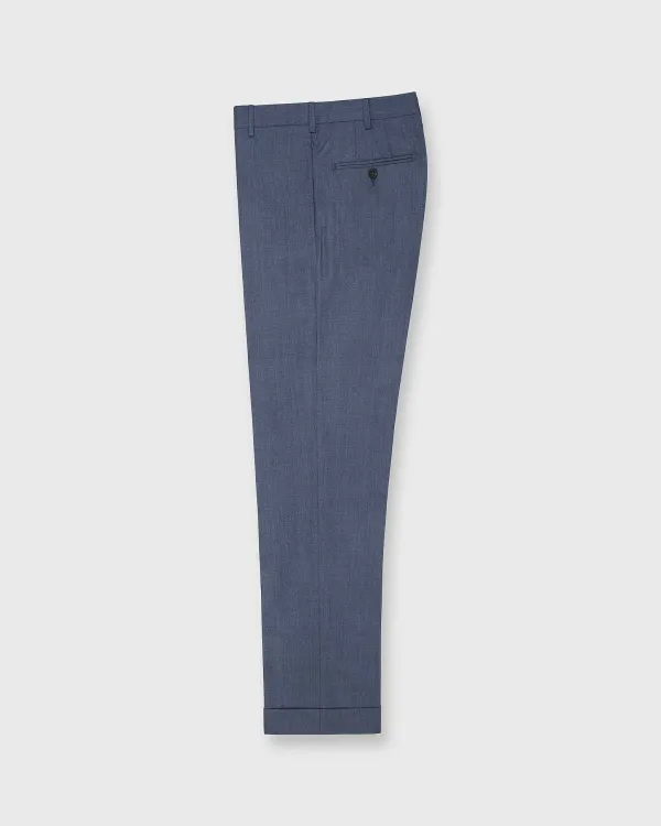 Outlet Sid Mashburn Dress Trouser Steel Blue Wool Hopsack