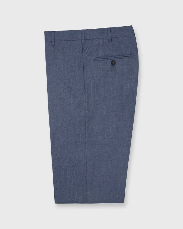 Outlet Sid Mashburn Dress Trouser Steel Blue Wool Hopsack