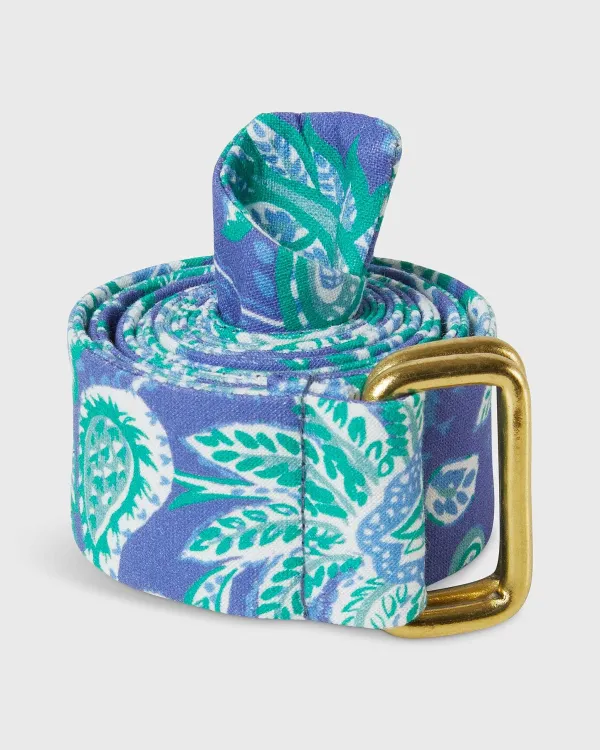 Clearance Sid Mashburn D-Ring Belt Blue Kiawah Paisley