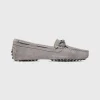 Clearance Ann Mashburn Driving Moccasin Pewter Suede