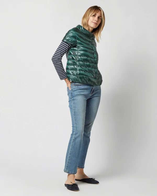 Fashion Herno Emilia Cap-Sleeve Jacket Emerald