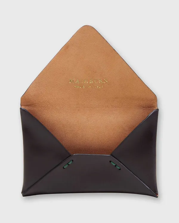 Hot Mashburn Envelope Card Holder Dark Brown Cordovan