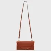 New Ann Mashburn Envelope Crossbody Bag Golden Leather