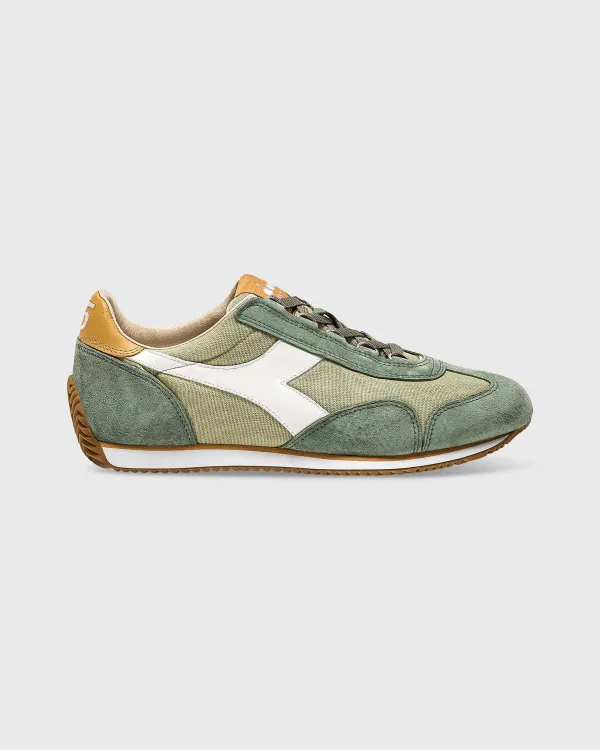 Fashion Diadora Equipe H Canvas Stone Wash Sneaker Green Tea