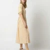 Best Ann Mashburn Felicity Shirtwaist Dress Gold Bengal Stripe Poplin