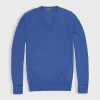 Outlet Sid Mashburn Fine-Gauge V-Neck Sweater Delft Cashmere