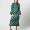 Clearance La DoubleJ Flicker Dress Sfere Grandi Verde Silk Twill