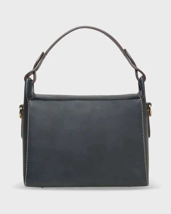 Best Sale Ann Mashburn Frances Box Bag Navy Leather