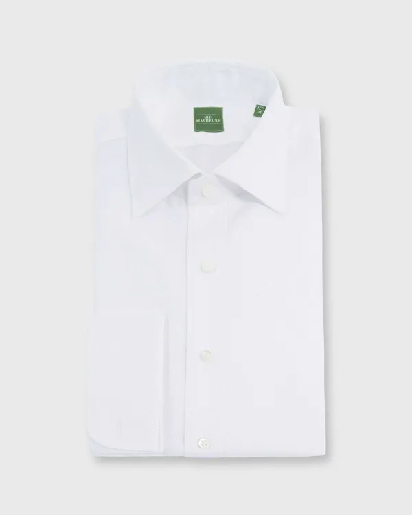 Hot Sid Mashburn French-Cuff Spread Collar Dress Shirt White Roxford