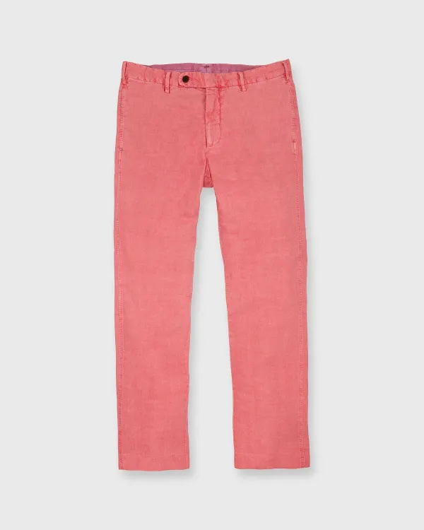 Best Sale Sid Mashburn Garment-Dyed Sport Trouser Coral Canapa Canvas