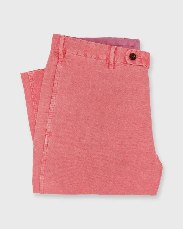 Best Sale Sid Mashburn Garment-Dyed Sport Trouser Coral Canapa Canvas