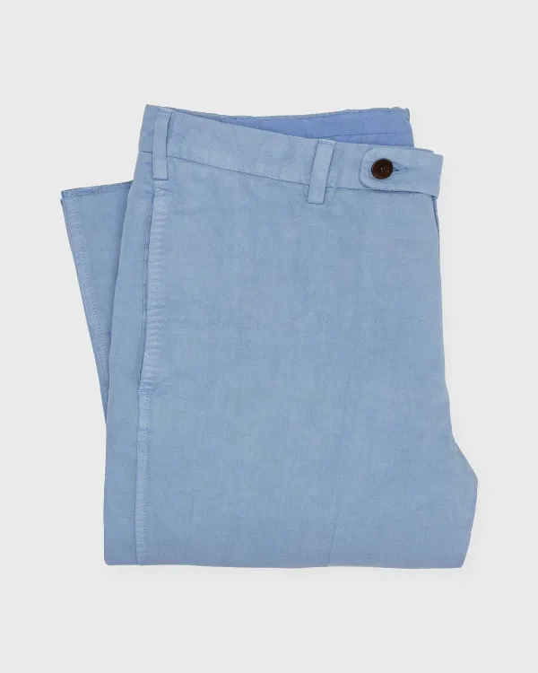 Outlet Sid Mashburn Garment-Dyed Sport Trouser Cornflower Cotolino Twill