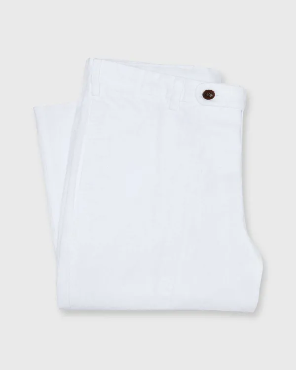 Flash Sale Sid Mashburn Garment-Dyed Sport Trouser White Cotolino Twill