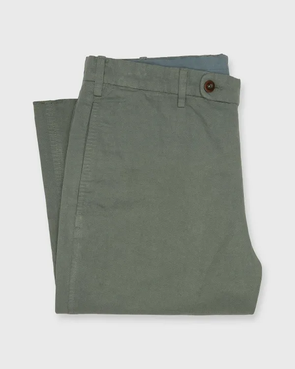 Best Sale Sid Mashburn Garment-Dyed Sport Trouser Spring Olive Cotolino Twill