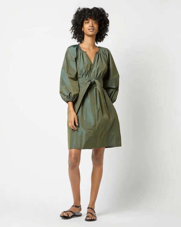 Best Ann Mashburn Genevieve Dress Olive Iridescent Taffeta