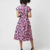 Clearance Ann Mashburn Gianna Dress Navy/Pink Floral Seersucker