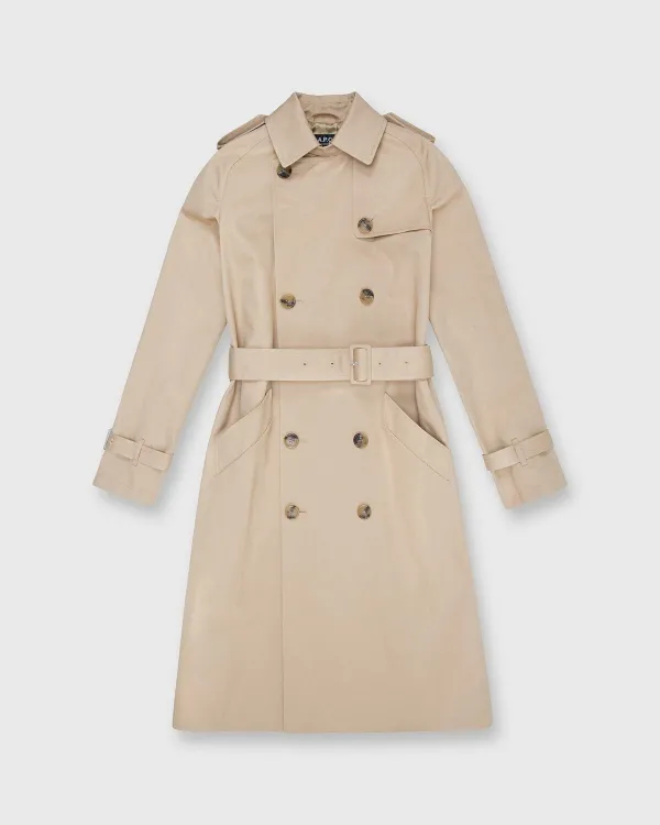 Cheap A.P.C. Greta Trench Coat Beige