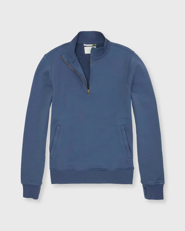 Best Sid Mashburn Half-Zip Pullover Steel Blue French Terry