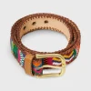 Hot Sid Mashburn 1.5" Hand-Loomed Belt Blue/Pink/Orange Multi