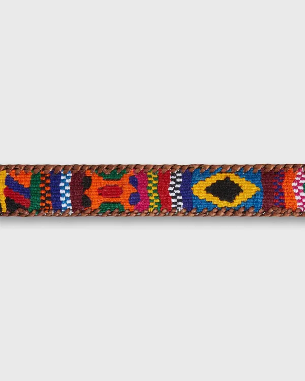 Hot Sid Mashburn 1.5" Hand-Loomed Belt Blue/Pink/Orange Multi