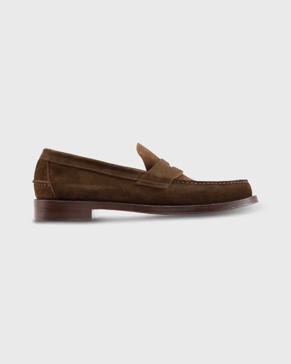 Clearance Sid Mashburn Handsewn Penny Loafer Chocolate Suede