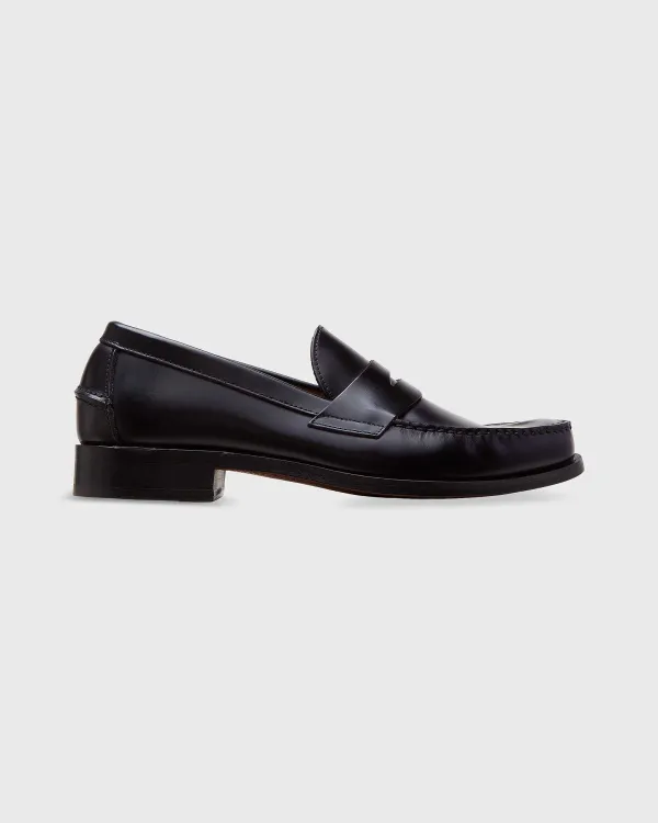 Outlet Sid Mashburn Handsewn Penny Loafer Black Leather