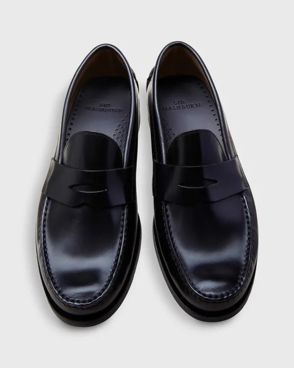 Outlet Sid Mashburn Handsewn Penny Loafer Black Leather