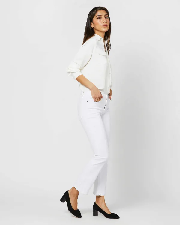 Fashion Ann Mashburn Hannah Blouse Ivory Silk Crepe De Chine