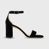 Best Ann Mashburn High Ankle-Wrap Block Heel Black Suede