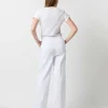 Best Ann Mashburn Hutton Pant White Stretch Cotolino