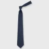 Store Atkinsons Irish Poplin Tie Navy/White Dot