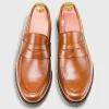 Discount Sid Mashburn Italian Penny Loafer Medium Brown Calfskin