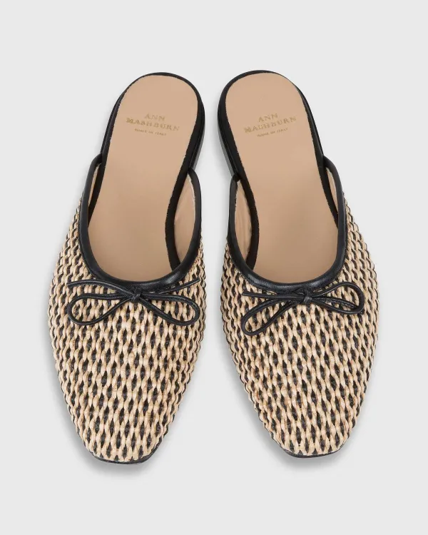 Best Ann Mashburn Joy Mule Khaki/Black Raffia