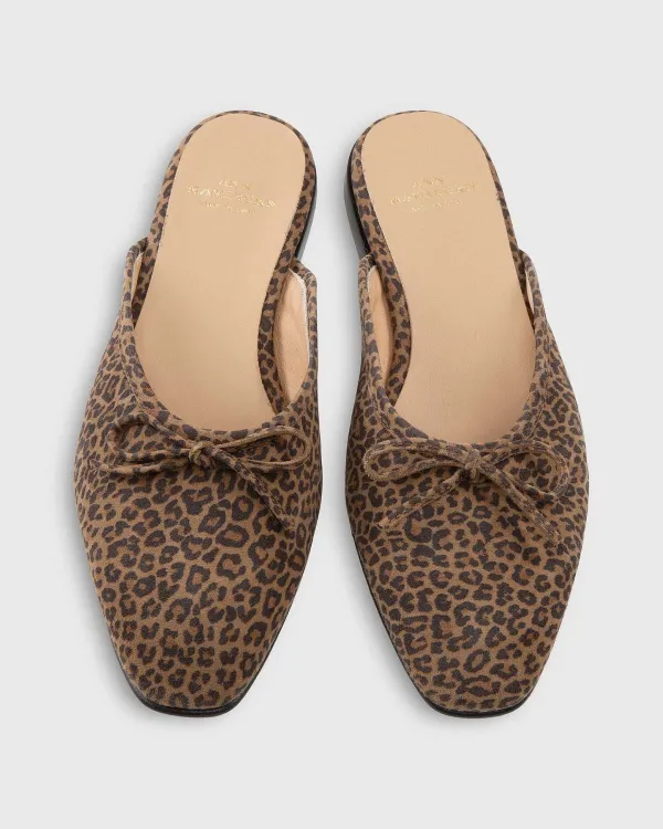 Cheap Ann Mashburn Joy Mule Leopard Printed Suede