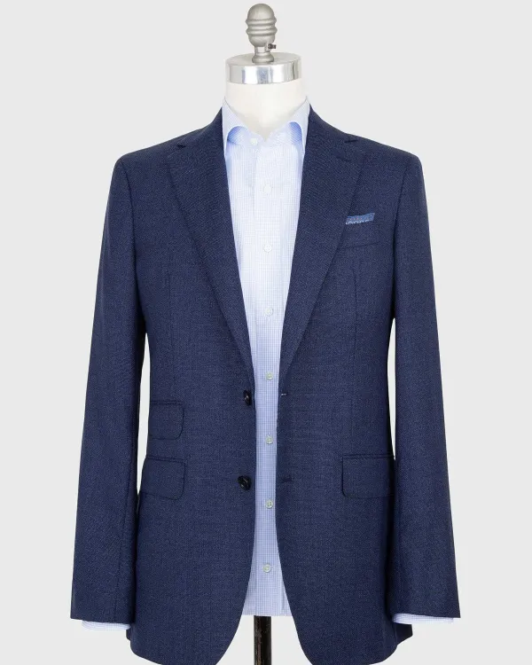 Shop Sid Mashburn Kincaid No. 2 Jacket Blue Wool Hopsack