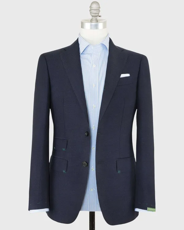 Flash Sale Sid Mashburn Kincaid No. 3 Jacket Navy Huckaback Mohair