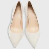 Outlet Ann Mashburn Kitten Heel Pointed-Toe Pump Light Sand Suede