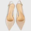 New Ann Mashburn Kitten Heel Slingback Pebble Suede