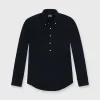 Online Sid Mashburn Knit Button-Down Popover Shirt Navy Pique